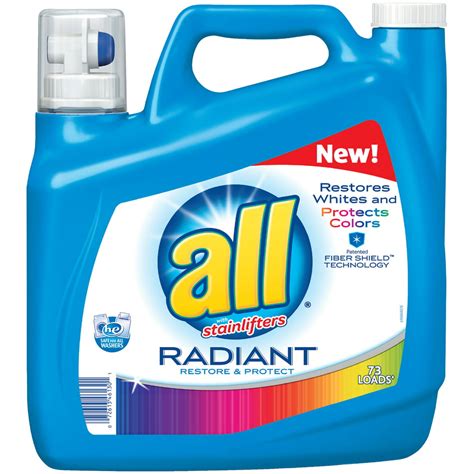 All Liquid Laundry Detergent Radiant Restores Whites And Protects