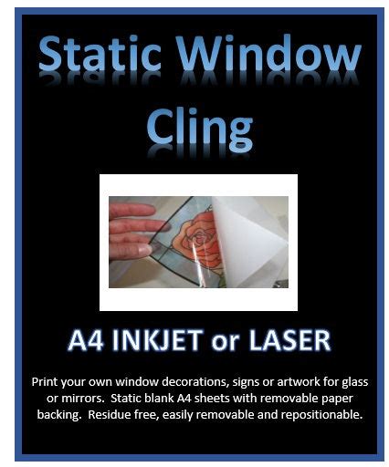Static Clear Window Cling Diy Print Your Own Window Decorations In