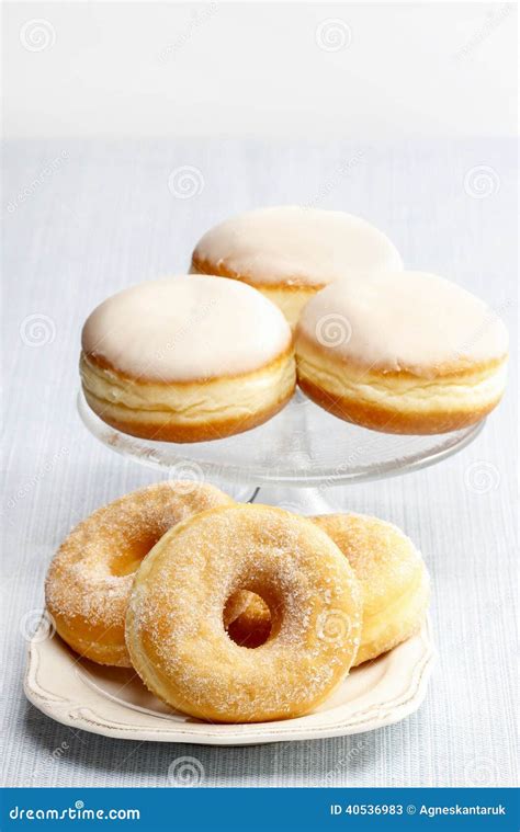 Sugar Ring Donuts Stock Image Image Of Delicious Fattening 40536983