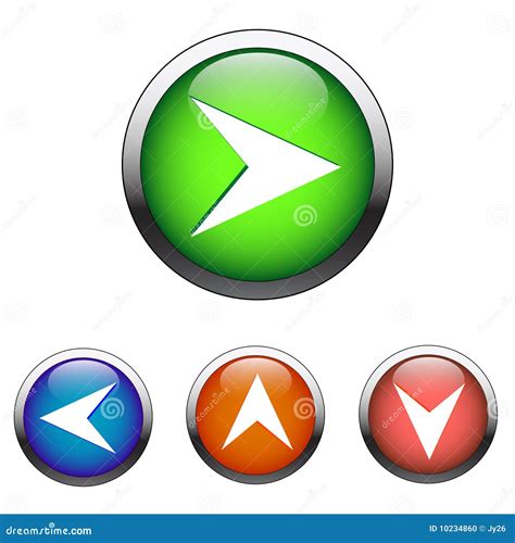 Navigation Color Buttons Vector Stock Vector Illustration Of