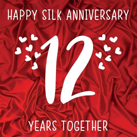 12th Wedding Anniversary Card Silk Anniversary Uk Office