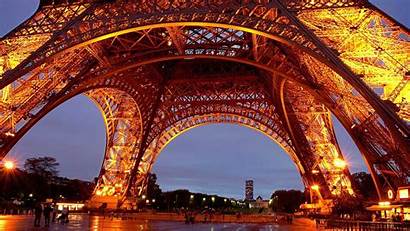 Paris France Tower Eiffel Night Lights