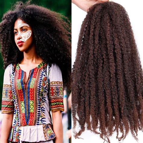 ¡caliente 3 Unids Afro Kinky Marley Braids Extensiones De Cabello 18 Sintético Afro Kinky Twist