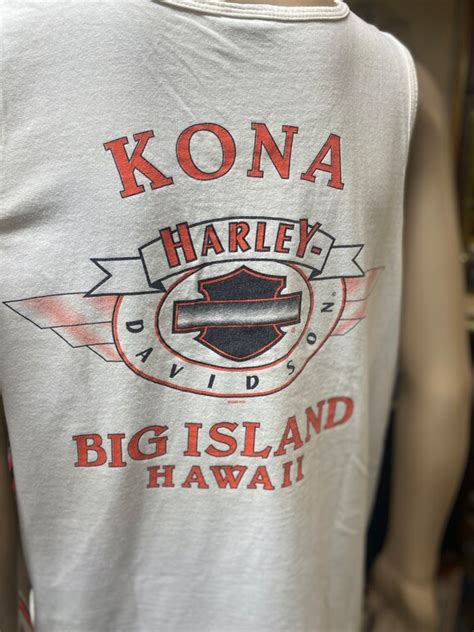 Harley Davidson Motorcycles Kona Big Island Hawaii White Tank Etsy