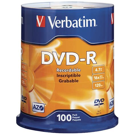Verbatim Dvd R 16x 4 7 Gb 100 Pack London Drugs