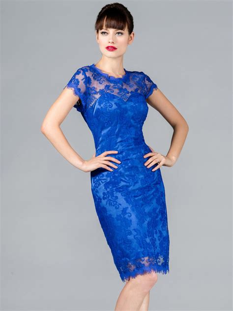 royal blue vintage lace cocktail dress