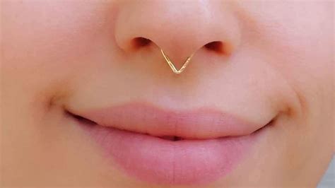 Septum Ring Triangle Gold Silver Rose Piercing Nose 18g