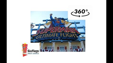Superman Ultimate Flight Rollercoaster Six Flags Great America 360 Video Youtube