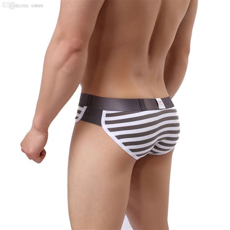 2017 Wholesale Sexy Gay Men Underwear Stripe Panties Brand Underwears High Quality Bikini