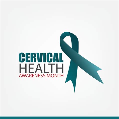 Vector Illustration Of Cervical Health Awareness Month Simple And