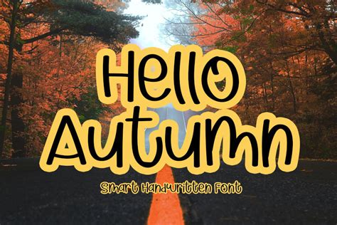 Hello Autumn Font By Shiddiqart · Creative Fabrica