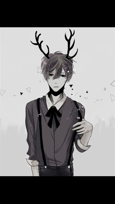Anime Boy With Antlers Cute Anime Character Anime Anime Characters
