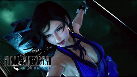Super Hot Tifa Saves Cloud In Sexy Blue Dress In Final Fantasy Vii Remake 2020 Youtube