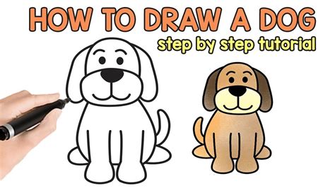 Learn How To Draw A Dog Step By Step Drawing Tutorial Youtube