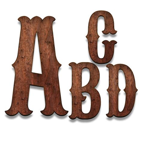 Rustic Wooden Letters And Numbers Clipart Digital Download Etsy