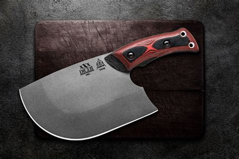 tpdcrx01 tops xxx dicer 440c tumble blade red black g 10 handle kydex