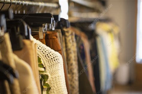 Clothes Hanging On Racks In Clothing Boutique Stock Image F0361028