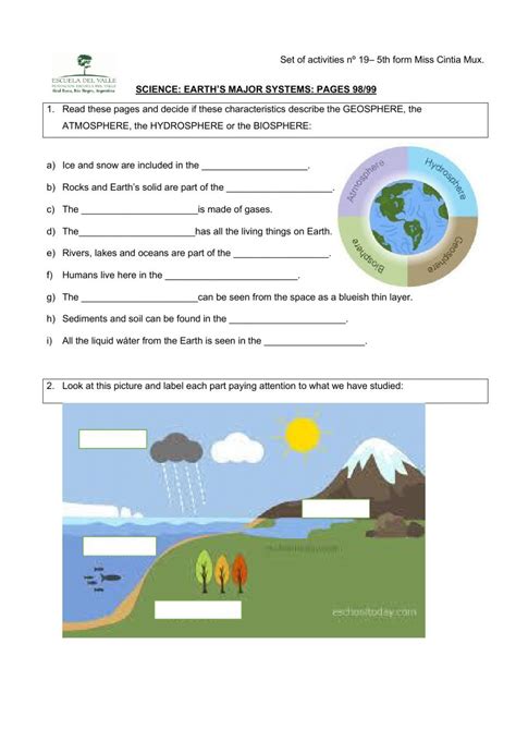 Second Grade Earth Systems Interactive Notebook Processes That Shape