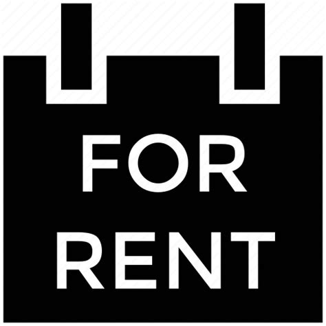 For Rent House House For Rent Real Estate Rent Signboard Icon