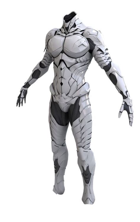 Future Technology Body Armer White Futuristic Armour Armor Concept