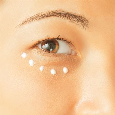 Applying Cream For Skin Around Eye Stock Image Image Of Beautiful