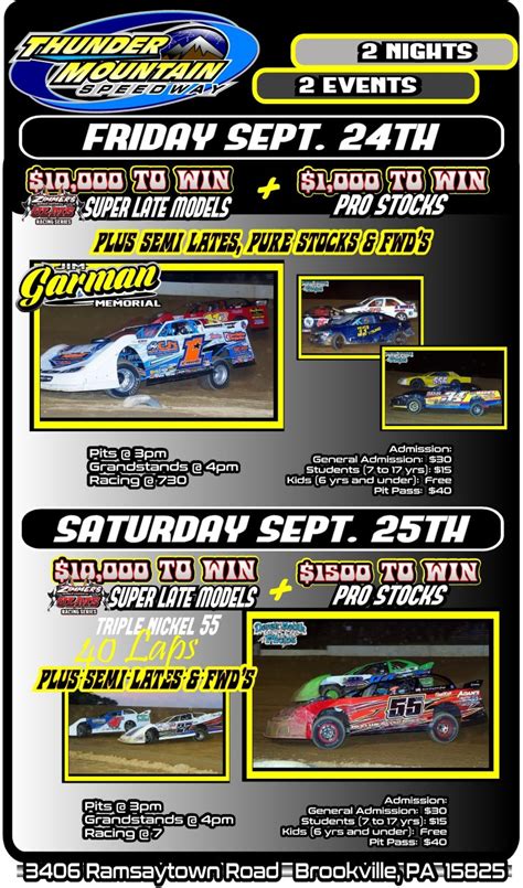 Thunderfest Twin 10000 To Win Events At Thunder Mountain Up Next