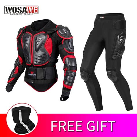 Wosawe Motorcycle Body Armor Motorcycle Jacket Suit Men Moto Protective Body Protector Motocross