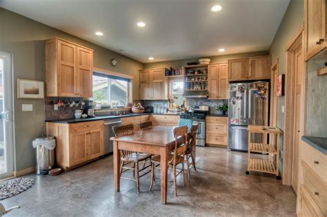 Maybe you would like to learn more about one of these? Custom maple kitchen cabinets with stone tile backsplash ...
