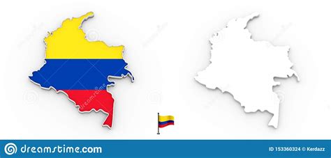 Bandera De Colombia Mapa E Indicador Del Mapa Ilustracion Del Vector Images