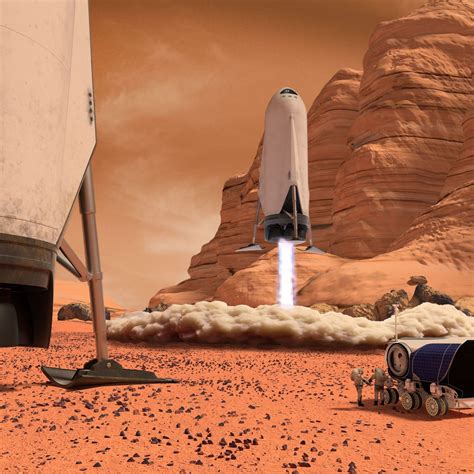 Spacex Downscaled Its Spaceship Landing On Mars Space Travel Space