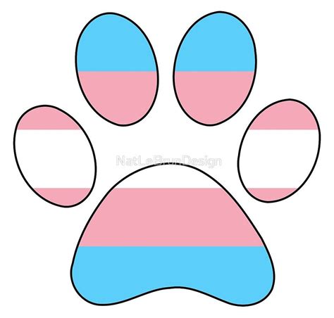 Trans Pride Paw Print By Natlebrundesign Paw Print Trans Pride Paw