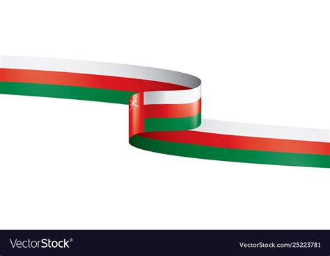 Oman Flag On A White Royalty Free Vector Image