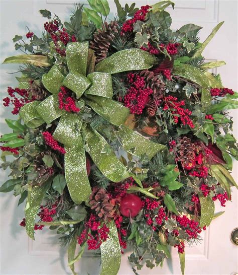 Xl Gorgeous Christmas Door Wreath Outdoor Holiday Wreath Bright Lime