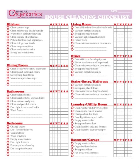 Checklist Template 19 Free Word Excel Pdf Documents Download