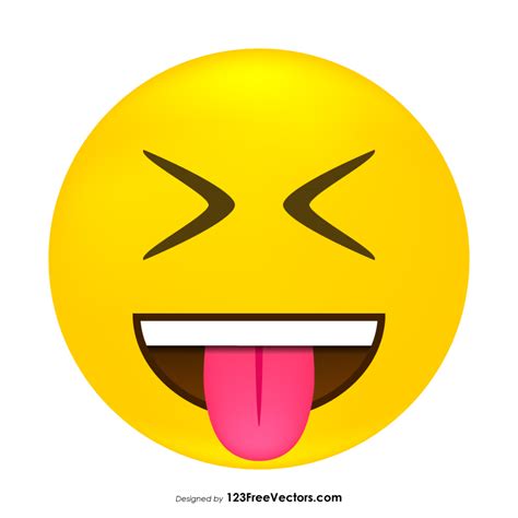 Face With Stuck Out Tongue And Tightly Closed Eyes Emoji Vector Download