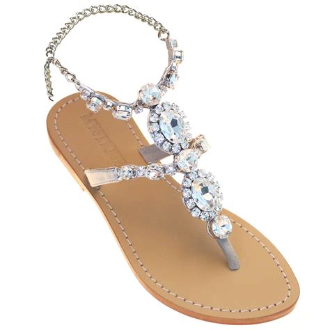 Brusque Embellished Wedge Sandals Jeweled Wedge Sandals Crystal Sandals