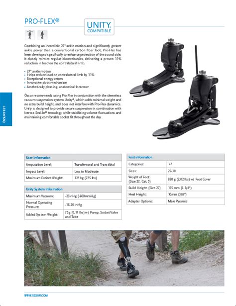 Ossur Pro Flex Prosthetic Foot Progressive Orthotics And Prosthetics