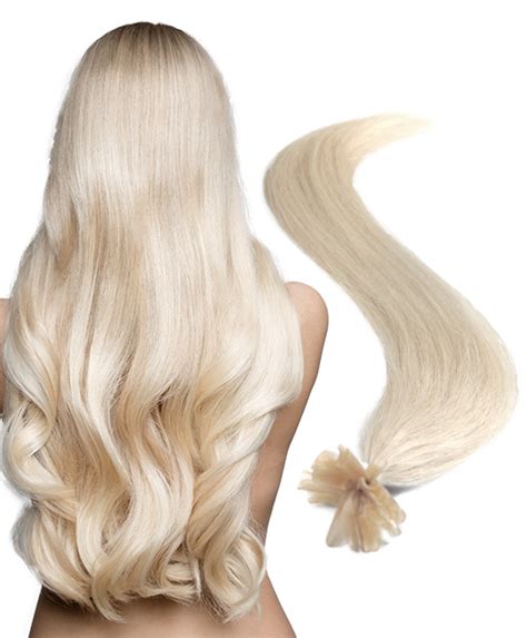 Pre Bonded Hair Extension Platinum Blonde Nail Tip From Hair100