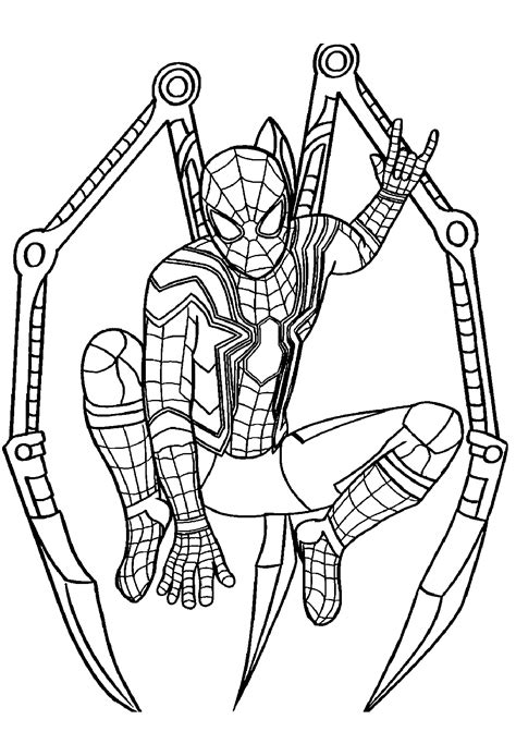 Iron Spider Man Coloring Page