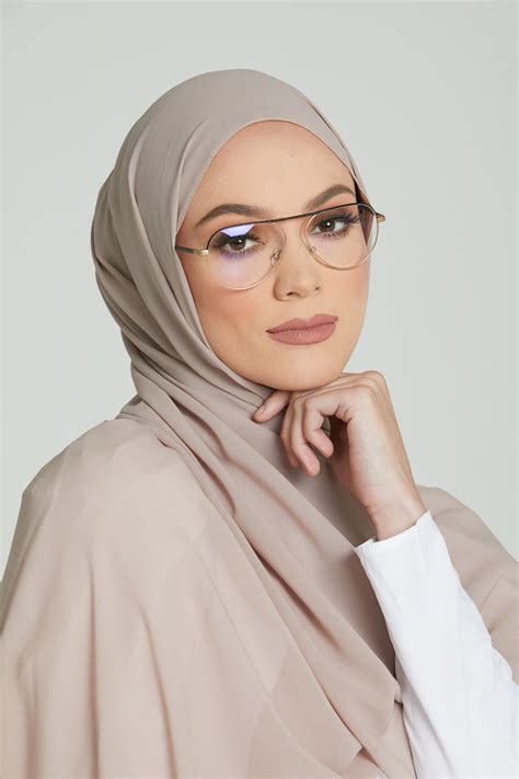 Luxury Georgette Fabric Hijab In Nude Beige Colour