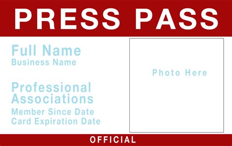 Press Pass Template The Slanted Lens