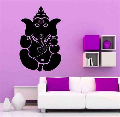 Ganesha Wall Vinyl Decal Ganesh Sticker Elephant Lord Art Etsy