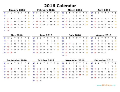2016 Full Size Monthly Calendar Printables Are Here Love These