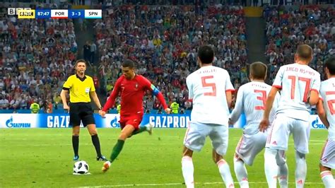 Cristiano Ronaldo Epic Freekick Goal Vs Spain 2018 Wc Portugal Vs Spain 3 3 Youtube