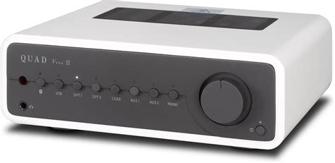Quad Vena Ii Hi Gloss White Stereo Integrated Amplifier With Built In