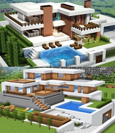 Andyisyoda explores past and present house design! Modern House | Cute minecraft houses, Minecraft house ...