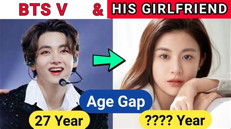 bts member v and girlfriend yoon jung age gap 2023 bts v age bts v girlfriend bts v status bts