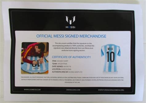 Lionel Messi Signed Argentina Jersey Inscribed Leo Messi Coa Pristine Auction