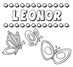 Desenho Do Nome Leonor Para Imprimir E Pintar Imagens De Nomes Nomes