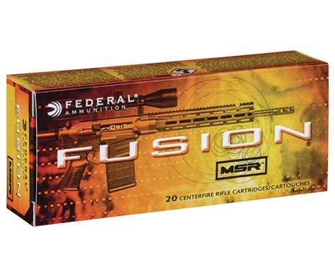 Federal Fusion Msr Rifle Ammo Brass 300 Aac Blackout 20 Rounds 150